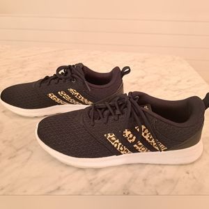 Adidas cloudfoam black cheetah 9 tennis shoes sneakers